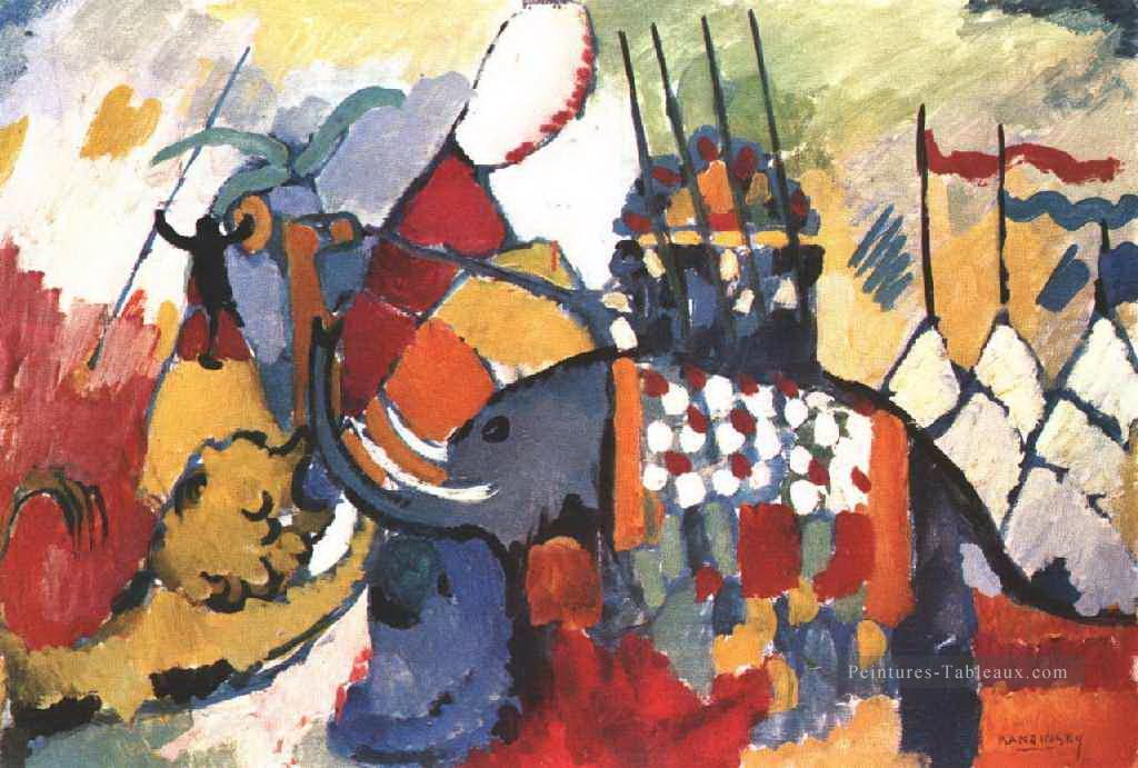 L’éléphant Wassily Kandinsky Peintures à l'huile